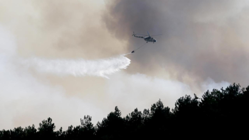 Denizli'deki orman yangınına müdahaleler sürüyor